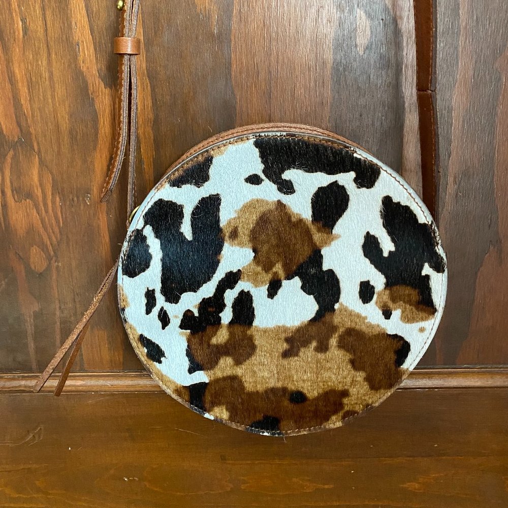 Madewell Calf Hair Round Crossbody Bag